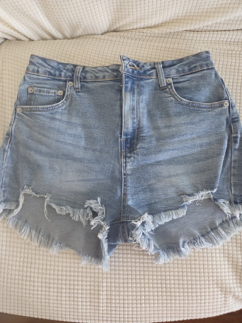 Women's Distressed Denim Shorts Sz L